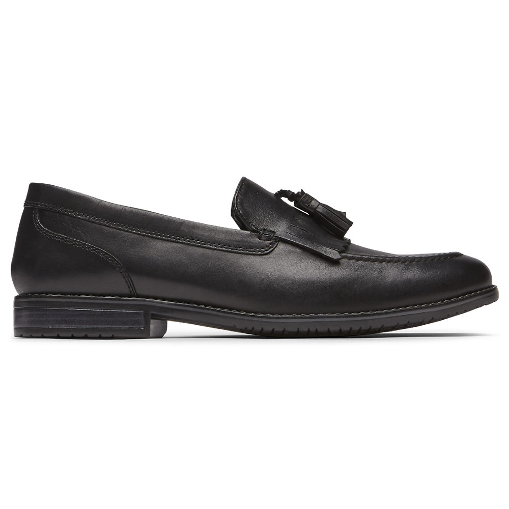 Rockport Mens Style Purpose 3 Tassel - Loafers Black - RYG632809